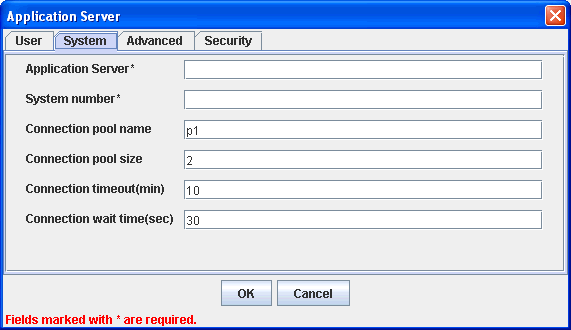 System tab System tab