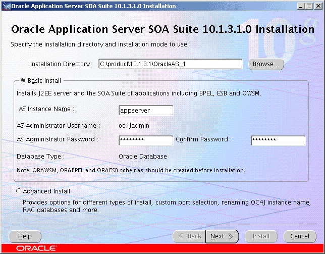 Welcome screen for the installer