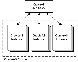 OracleAS Cluster using WebCache to load balance.