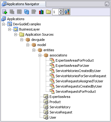 Image of Application Navigator after association refactoring