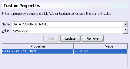 Image of Custom Properties dialog