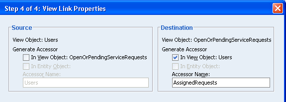 Image of step 4 of the View Link Properties editor