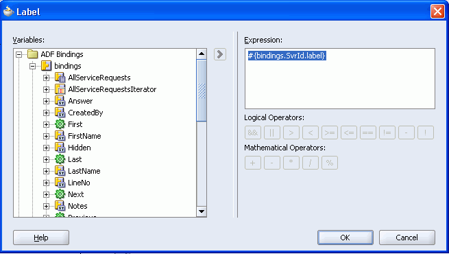 Expression Builder Dialog