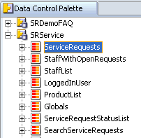 ServiceRequest collection under the SRService app module