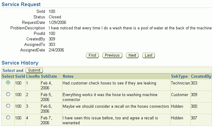 Default master-detail widget