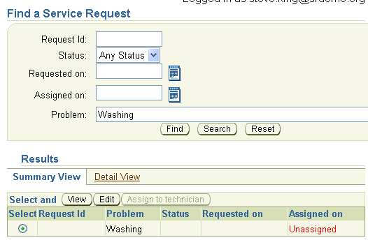 Criteria are displayed in the rows of the table