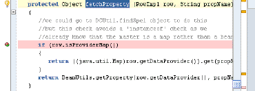 This image shows a breakpoint on isProviderMap()