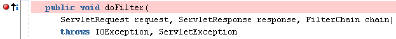 This image shows a breakpoint on doFilter().