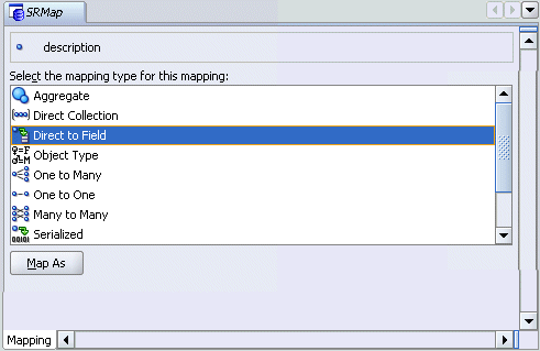 welcome screen from Creating Java Objects from Tables wizard