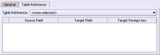 image of the Table Reference tab.