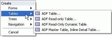 Data Control Palette Context Menu