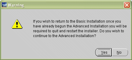 Warning screen