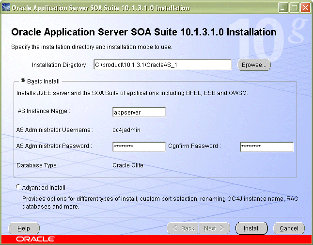 Welcome screen for the installer
