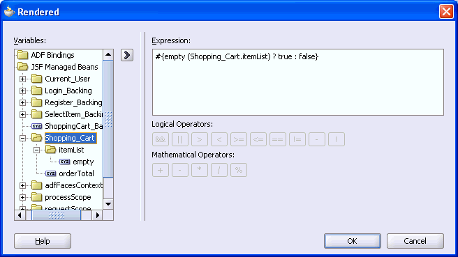 EL Expression Builder in JDeveloper