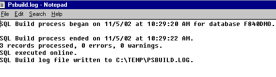 PSBuild log file PSBuild log file