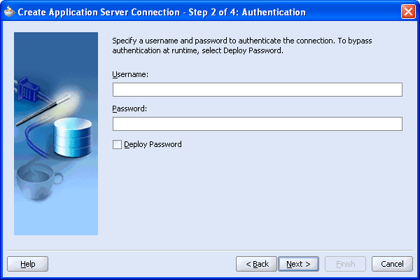 Specify authentication information Specify authentication information
