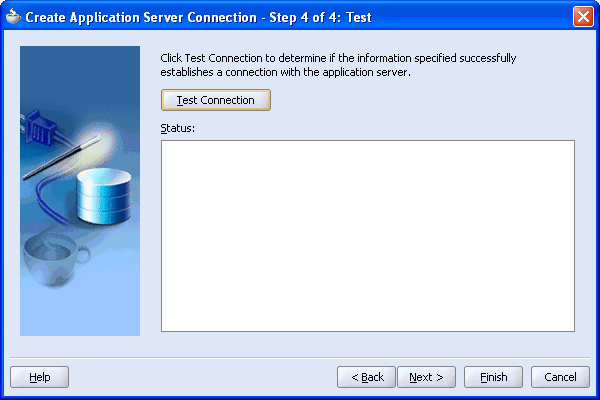 Testing the connection Testing the connection