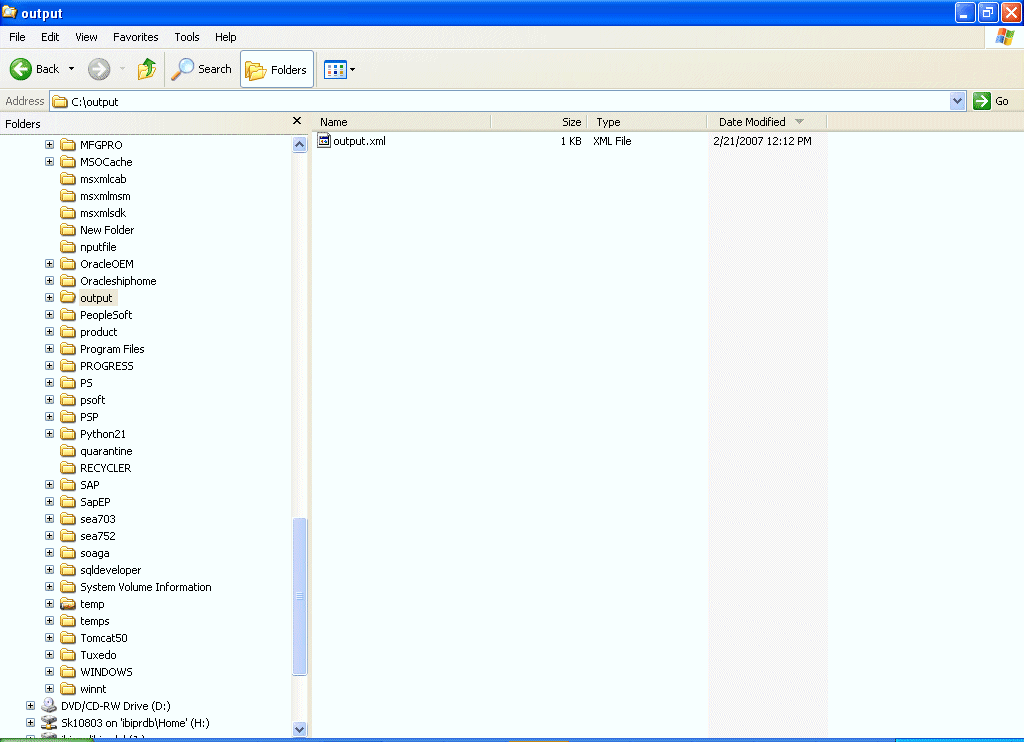 Output folder Output folder
