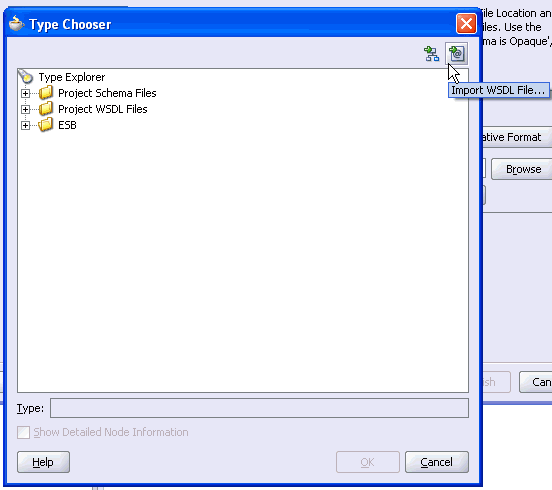 Type Chooser window Type Chooser window
