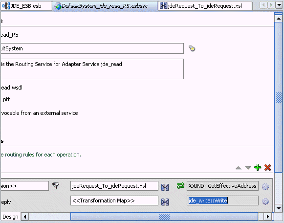 Routing Rules window Routing Rules window