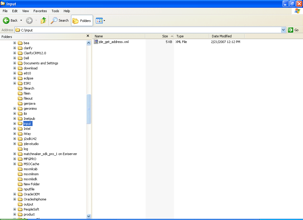 Input XML file Input XML file