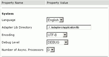 The system settings pane in BSE.