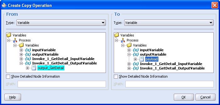 Second Create Copy Operation window