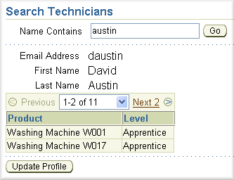 Image shows information in displayed result set to be hidden