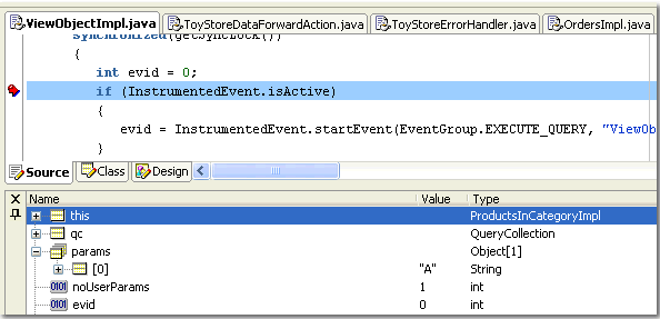 Screenshot shows local symbol information in debugger.