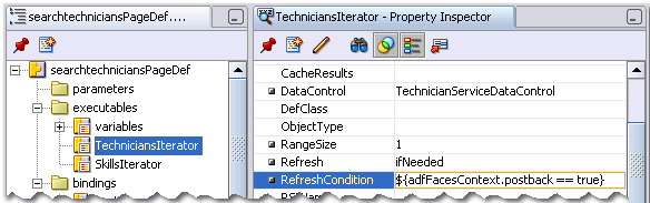 Image of iterator in Stucture window and Property Palette