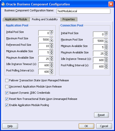 Image of the Pooling and Scalability tab