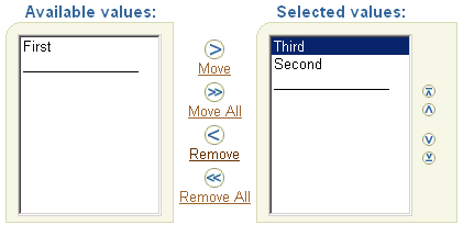 Shuttle with reorder buttons on the side