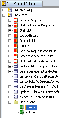 The Commit operation is nested under the Operators folder.