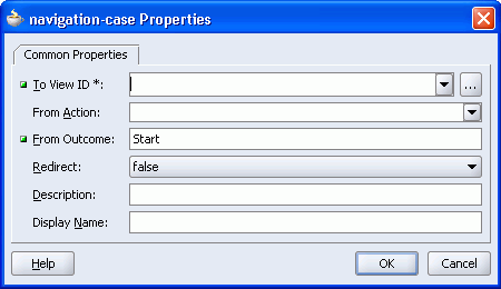 navigation-case Properties dialog
