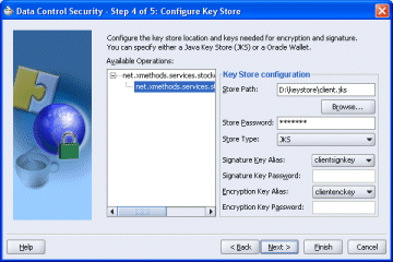 Image of page 4 of the Data Control Security wizard