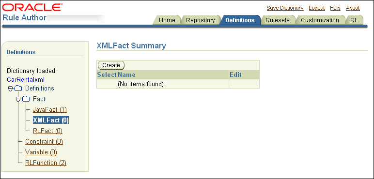 Rule Author Definitions XML Fact Summary Page Rule Author Definitions XML Fact Summary Page