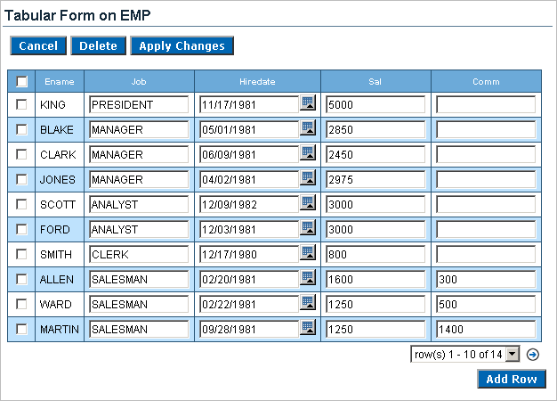 tabular reports in report server.net