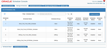 Manage Schedules