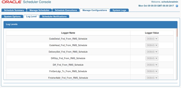 View Log Levels