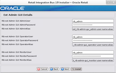 Screen: Ext Admin GUI Details