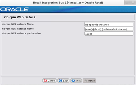 Screen: rib-rpm WLS Details