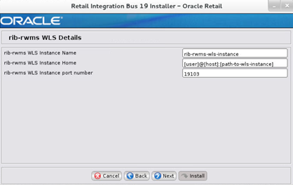 Screen: rib-rwms WLS Details