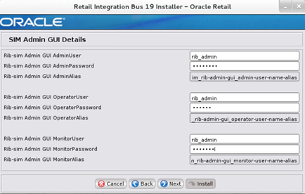 Screen: rib-<app> Admin GUI Details