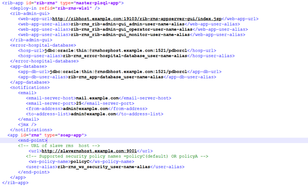 Commented Hybrid Cloud Installation XML Snippet