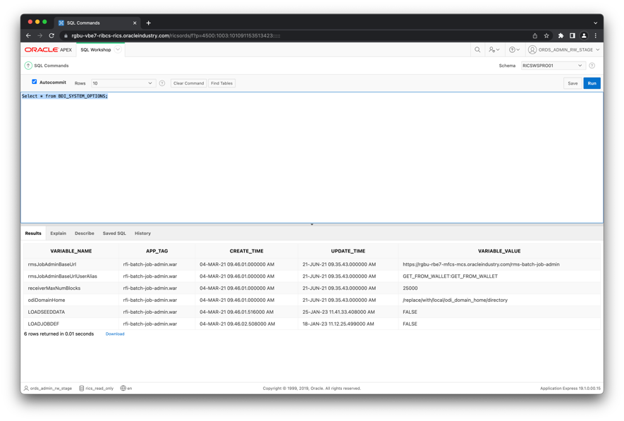 SQL Query Results