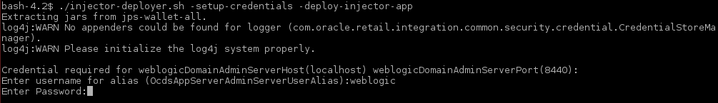 WebLogic User Credentials