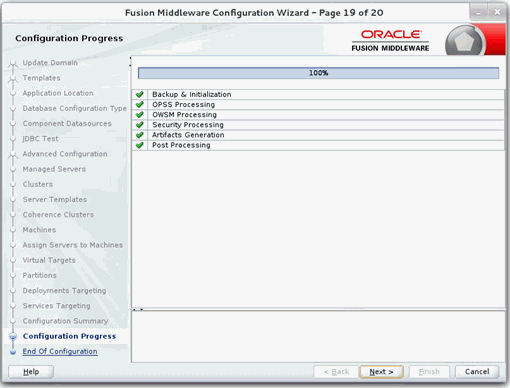 Configuration Progress