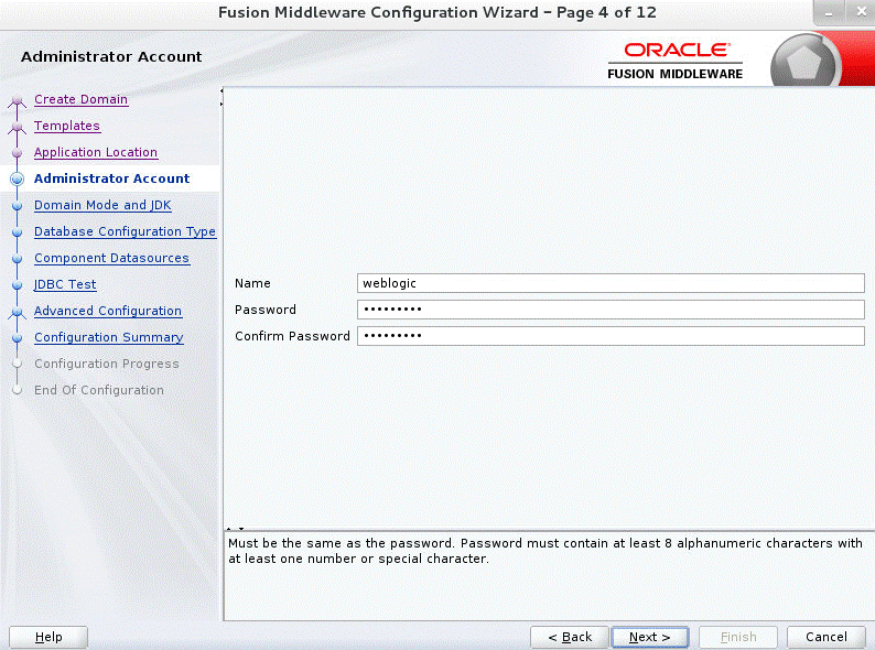 Administrator Account Step