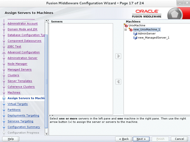 Assign Servers to Machines
