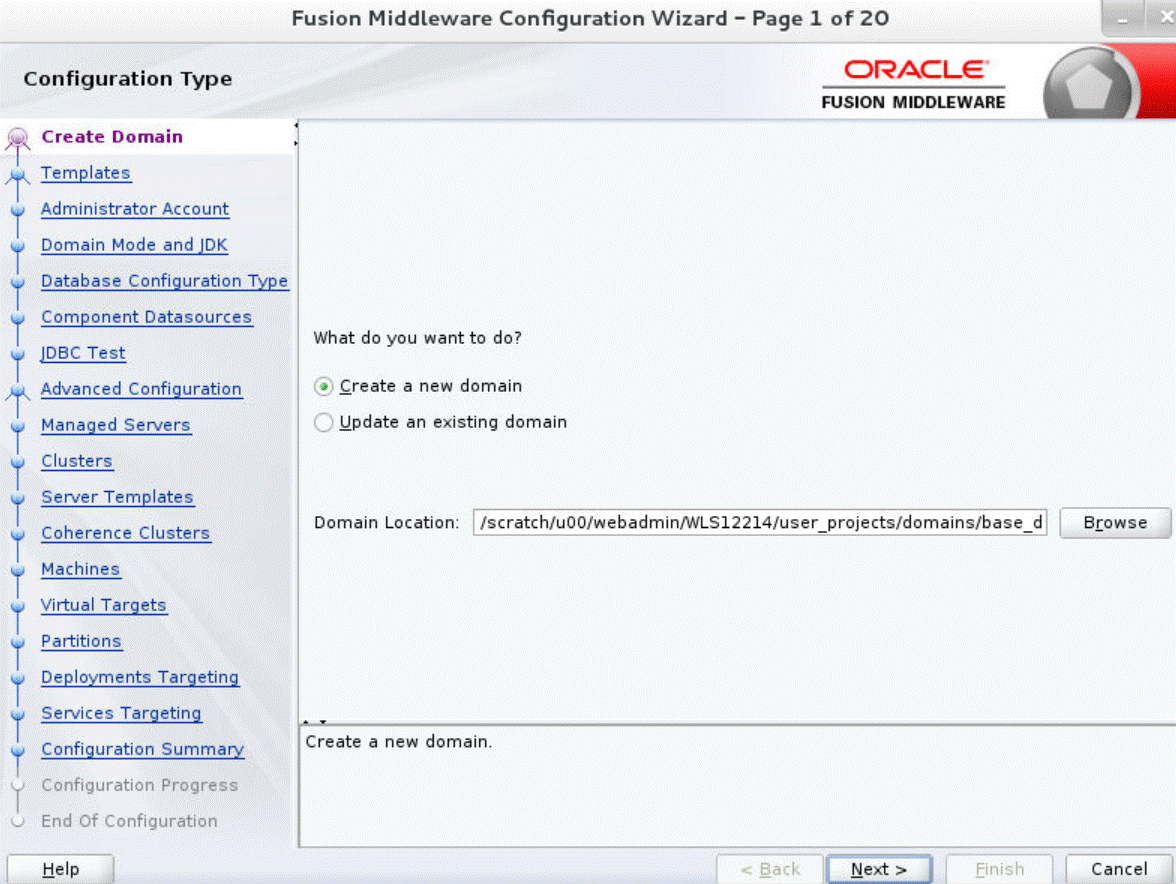 Configuration Type Step